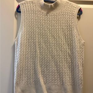Abercrombie & Fitch Off-White Ribbed Crewneck Sweater